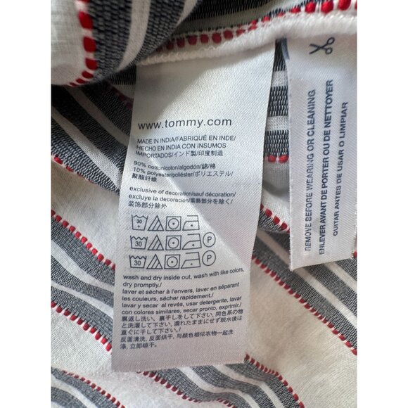Tommy Hilfiger Sleeveless Striped Cotton Top – Size M – Red White & Blue - Picture 5 of 8